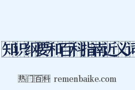 知识纲要和百科指南近义词是什么意思的图片